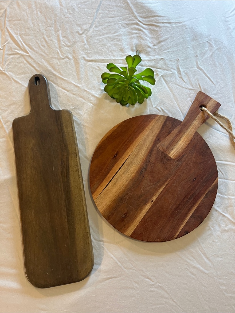 Beautiful Wood Charcuterie or Cutting Boards 20x6” and 16x12”